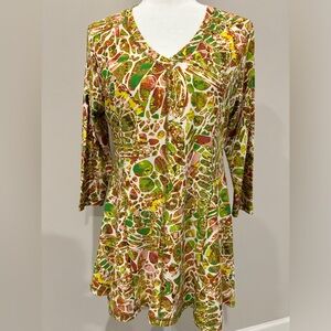 Attitudes by Renee Como Medium Jersey Knit Godet Tunic New With Tags